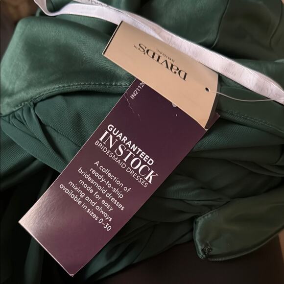 David's Bridal Celebrate DB Studio High-Neck Mesh Dress Juniper Green size 2 NWT - Picture 11 of 11